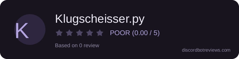 Rating widget preview for Klugscheisser.py