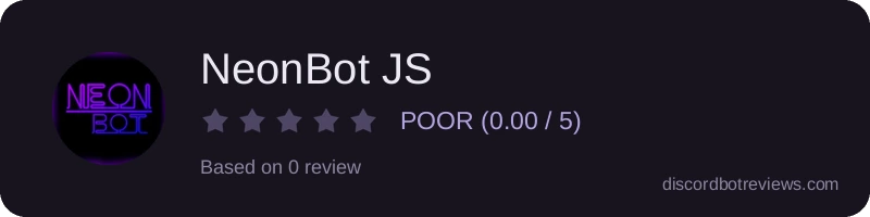 Rating widget preview for NeonBot JS