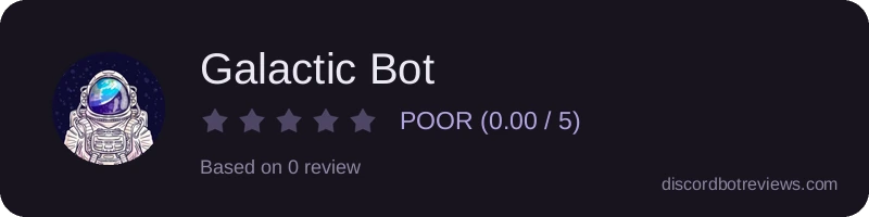 Rating widget preview for Galactic Bot