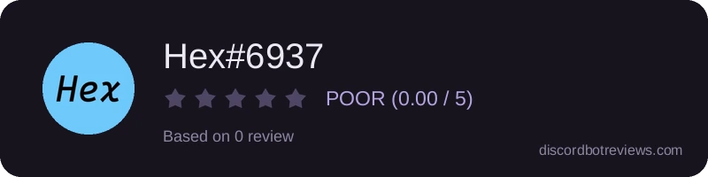 Rating widget preview for Hex#6937