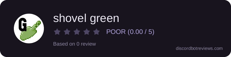 Rating widget preview for shovel green