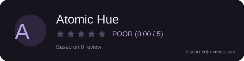 Rating widget preview for Atomic Hue