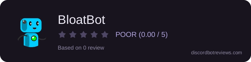 Rating widget preview for BloatBot