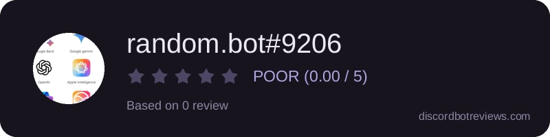 Rating widget preview for random.bot#9206