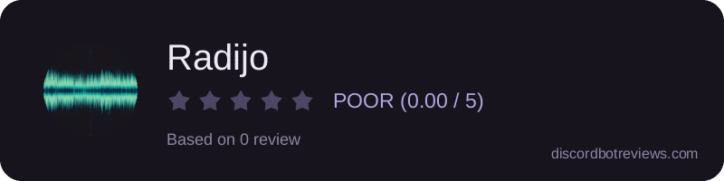 Rating widget preview for Radijo