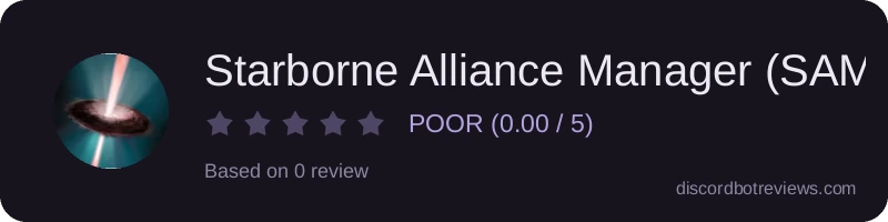Rating widget preview for Starborne Alliance Manager (SAM)