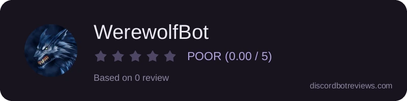 Rating widget preview for WerewolfBot