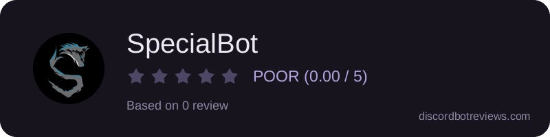 Rating widget preview for SpecialBot