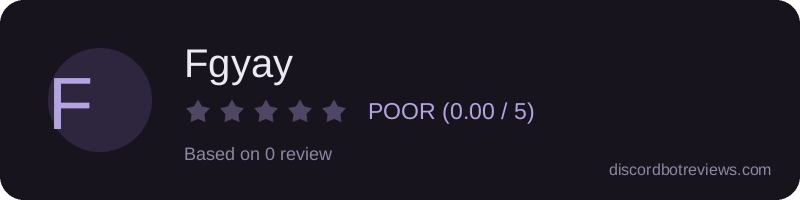Rating widget preview for Fgyay