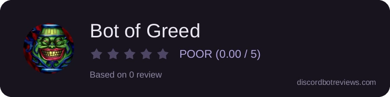 Rating widget preview for Bot of Greed