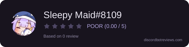 Rating widget preview for Sleepy Maid#8109