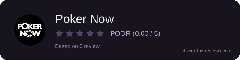 Rating widget preview for Poker Now
