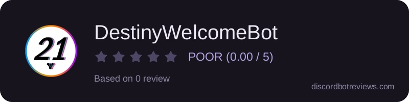 Rating widget preview for DestinyWelcomeBot