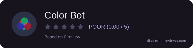 Rating widget preview for Color Bot