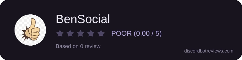 Rating banner for BenSocial
