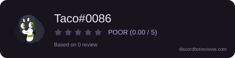 Rating widget preview for Taco#0086