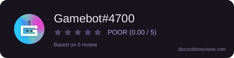 Rating widget preview for Gamebot#4700