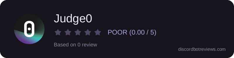 Rating widget preview for Judge0