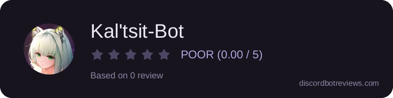 Rating widget preview for Kal'tsit-Bot