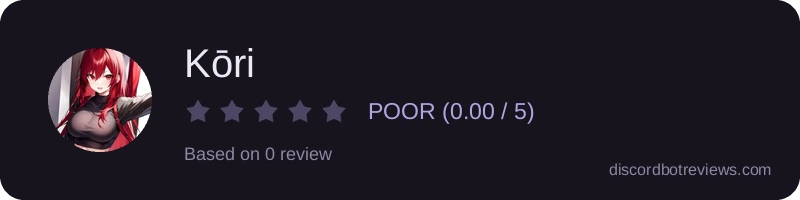 Rating widget preview for Kōri