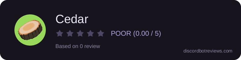 Rating widget preview for Cedar