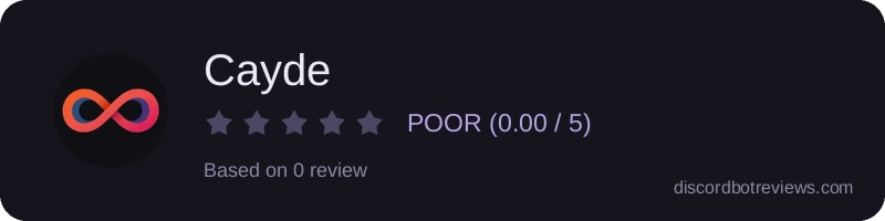 Rating banner for Cayde
