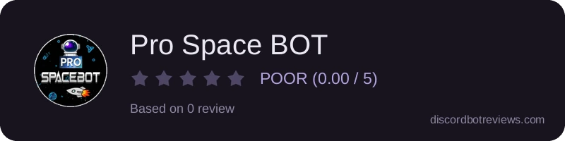 Rating banner for Pro Space BOT