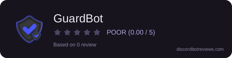 Rating widget preview for GuardBot