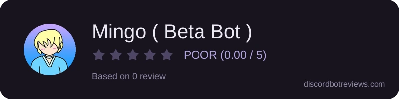 Rating widget preview for Mingo ( Beta Bot )