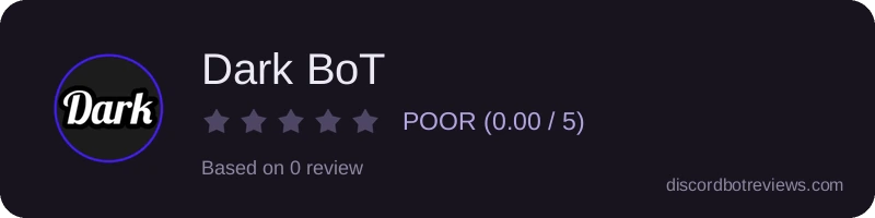 Rating widget preview for Dark BoT 