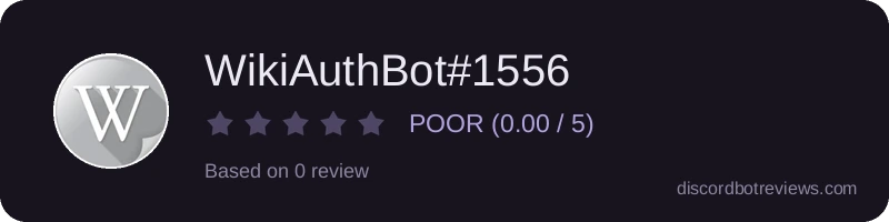 Rating widget preview for WikiAuthBot#1556