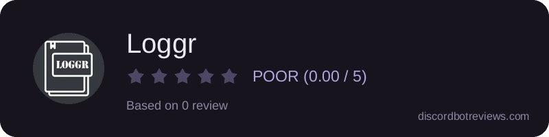 Rating widget preview for Loggr