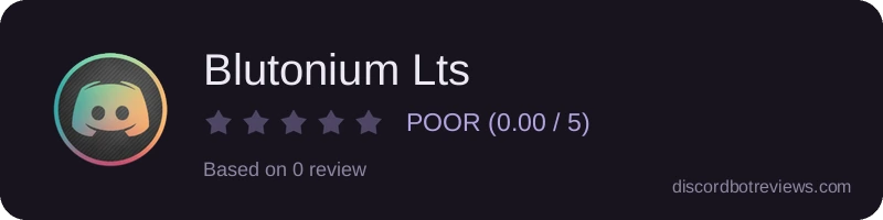 Rating banner for Blutonium Lts