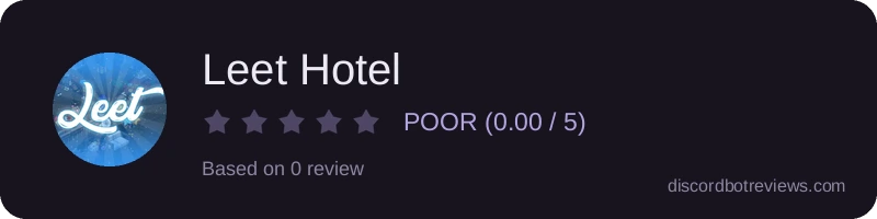 Rating widget preview for Leet Hotel