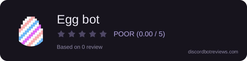 Rating widget preview for Egg bot