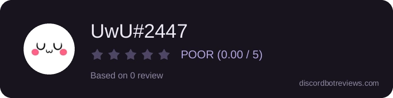 Rating widget preview for UwU#2447