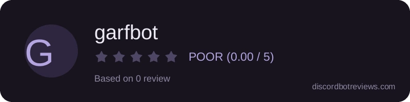 Rating widget preview for garfbot