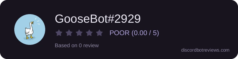Rating widget preview for GooseBot#2929