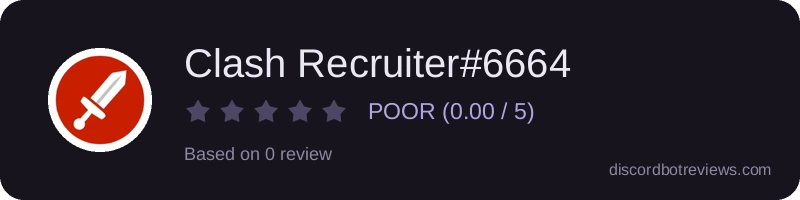 Rating widget preview for Clash Recruiter#6664
