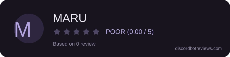 Rating widget preview for MARU