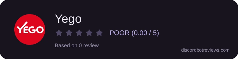 Rating widget preview for Yego