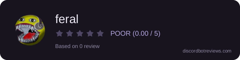 Rating widget preview for feral