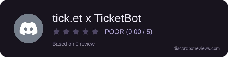 Rating banner for tick.et x TicketBot