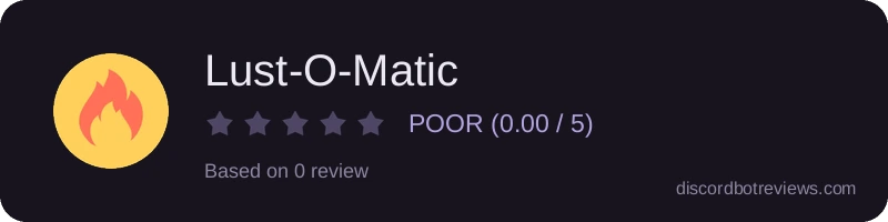 Rating widget preview for Lust-O-Matic