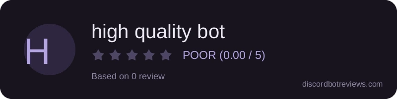 Rating banner for high quality bot