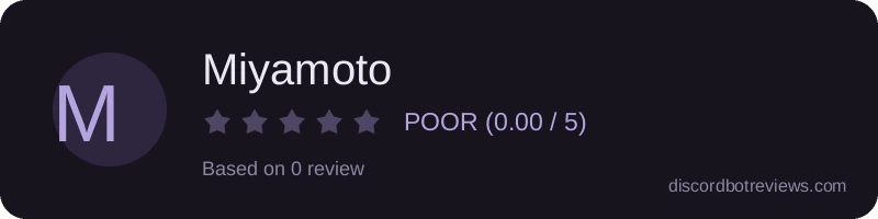 Rating banner for Miyamoto