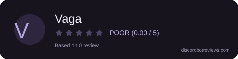Rating widget preview for Vaga