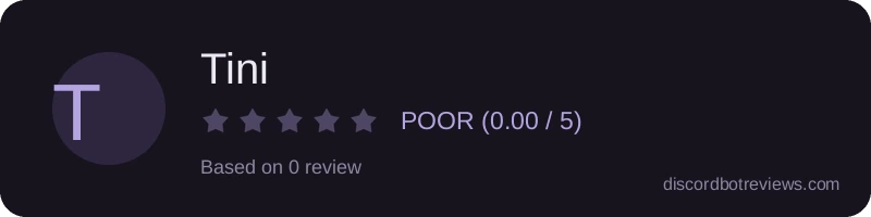 Rating widget preview for Tini