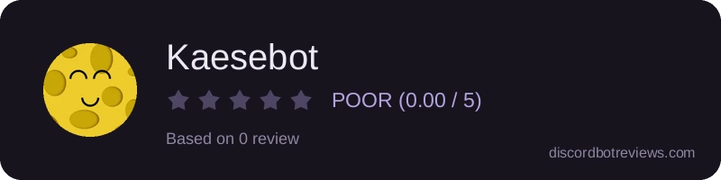 Rating widget preview for Kaesebot