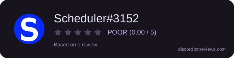 Rating widget preview for Scheduler#3152
